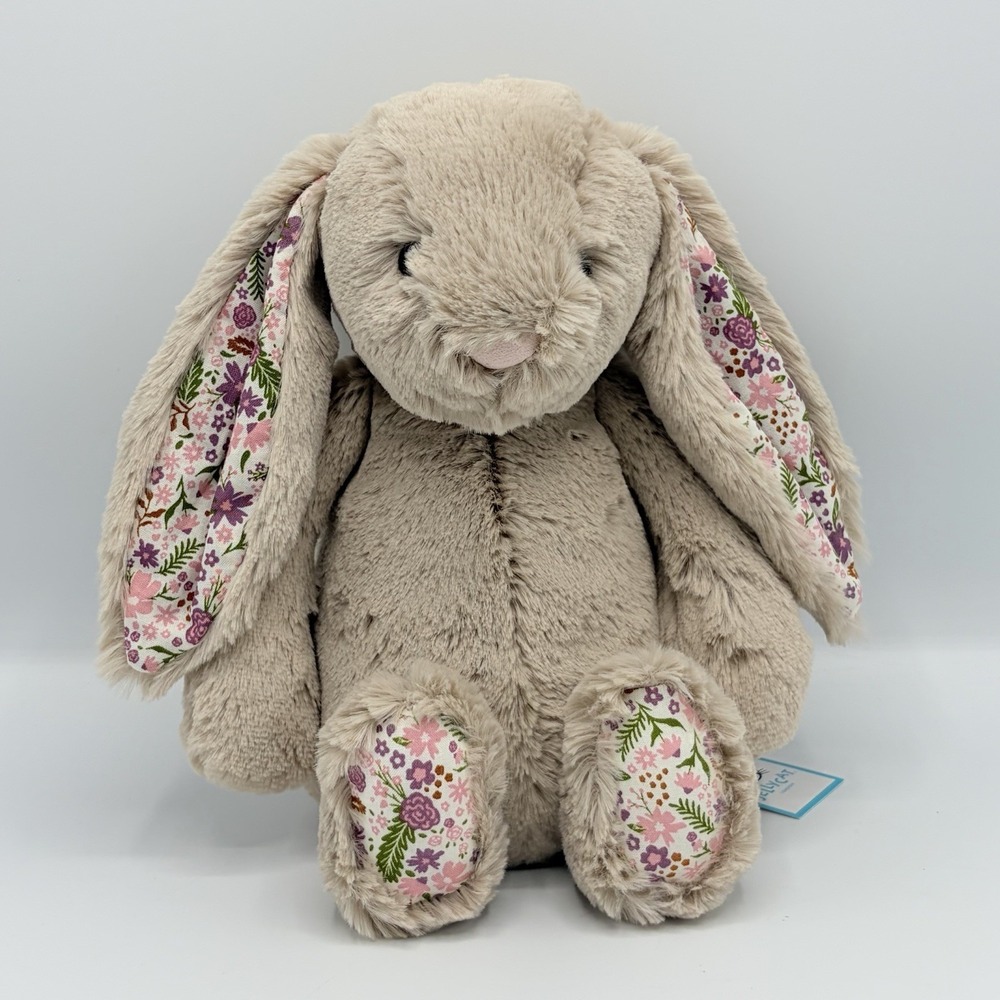 Jellycat Blossom Beige Bunny Petal - Medium 12" - Authentic - New with‎ Tags